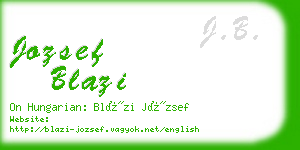 jozsef blazi business card